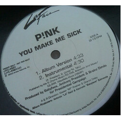 P!NK You Make Me Sick USED VINYL 12INCH 33 S RPM PROMO