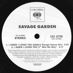 Savage Garden I Knew I Loved You VINYL 12" USED