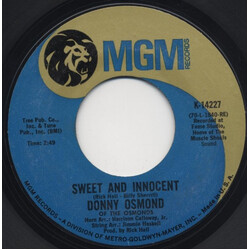 Donny Osmond Sweet And Innocent / Flirtin' USED VINYL 7INCH 45 RPM