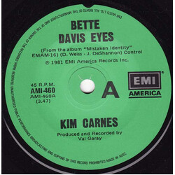 Kim Carnes Bette Davis Eyes VINYL 7" USED