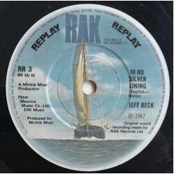 Jeff Beck Hi Ho Silver Lining USED VINYL 7INCH 45 RPM SINGLE REISSUE