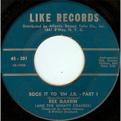 Rex Garvin & The Mighty Cravers Sock It To 'Em J.B. VINYL 7" USED