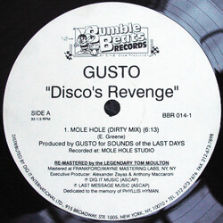 Gusto Disco's Revenge USED VINYL 12INCH 33 S RPM
