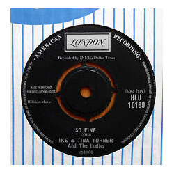 Ike & Tina Turner So Fine / So Blue Over You VINYL 7" USED