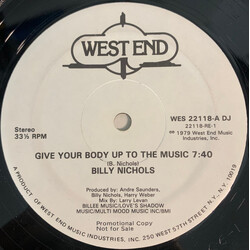 Billy Nichols Give Your Body Up To The Music USED VINYL 12INCH 33 S RPM PROMO STEREO