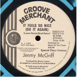 Jimmy McGriff It Feels So Nice (Do It Again) / The Mean Machine USED VINYL 12INCH 45 RPM PROMO