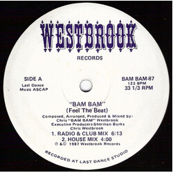 Bam Bam Feel The Beat USED VINYL 12INCH 33 S RPM