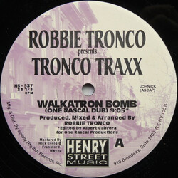 Robbie Tronco Tronco Traxx USED VINYL 12INCH 33 S RPM