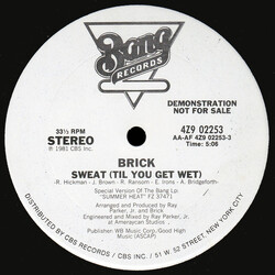 Brick Sweat (Til You Get Wet) USED VINYL 12INCH 33 S RPM PROMO