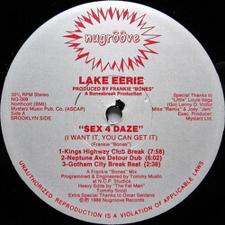 Lake Eerie Sex 4 Daze (I Want It, You Can Get It) USED VINYL 12INCH 33 S RPM STEREO
