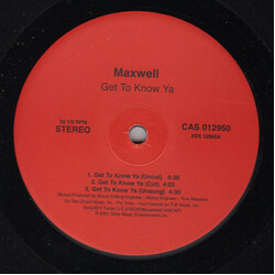 Maxwell Get To Know Ya USED VINYL 12INCH 33 S RPM