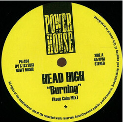 Head High Burning USED VINYL 12INCH 45 RPM 33 S RPM