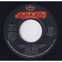 Larry Boone (2) I Talked A Lot About Leaving USED VINYL 7INCH 45 RPM PROMO