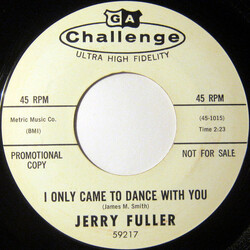 Jerry Fuller I Only Came To Dance With You / The Young Land USED VINYL 7INCH 45 RPM SINGLE PROMO
