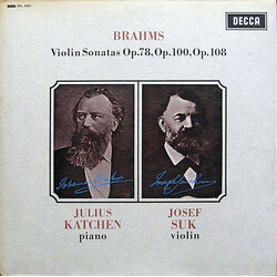 Johannes Brahms / Josef Suk / Julius Katchen Violin Sonatas Op.78, Op.100, Op. 108 Vinyl LP USED