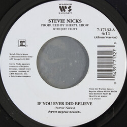 Stevie Nicks If You Ever Did Believe USED VINYL 7INCH 45 RPM