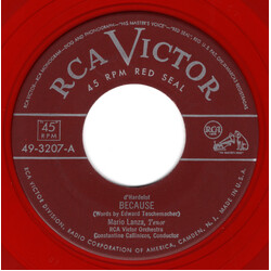 Mario Lanza Because USED VINYL 7INCH 45 RPM