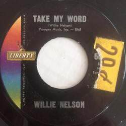 Willie Nelson Take My Word / Feed It A Memory USED VINYL 7INCH 45 RPM SINGLE STYRENE