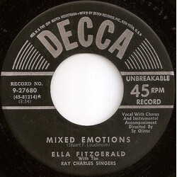Ella Fitzgerald Mixed Emotions USED VINYL 7INCH 45 RPM