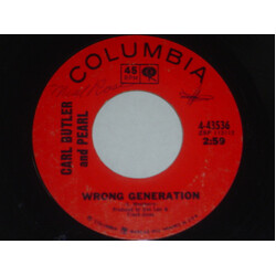 Carl & Pearl Butler Wrong Generation / Little Mac USED VINYL 7INCH 45 RPM SINGLE