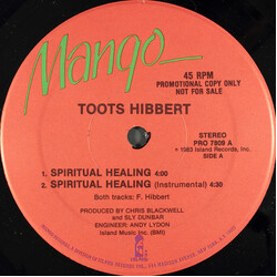 Toots Hibbert Spiritual Healing VINYL 12" USED