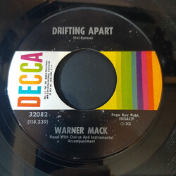 Warner Mack Drifting Apart USED VINYL 7INCH 45 RPM SINGLE