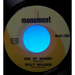 Billy Walker Age Of Worry / Is This Desire USED VINYL 7INCH 45 RPM SINGLE