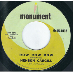 Henson Cargill Row Row Row / Six White Horses USED VINYL 7INCH 45 RPM STYRENE