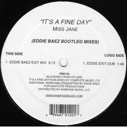 Miss Jane It's A Fine Day (Eddie Baez Bootleg Mixes) USED VINYL 12INCH