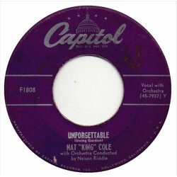Nat King Cole Unforgettable / My First And My Last Love USED VINYL 7INCH 45 RPM SINGLE MONO