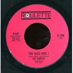 Lou Christie Two Faces Have I USED VINYL 7INCH 45 RPM SINGLE STYRENE