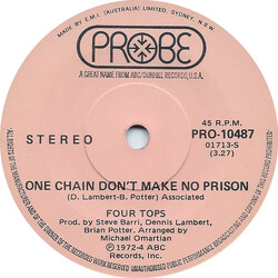 Four Tops One Chain Don't Make No Prison USED VINYL 7INCH 45 RPM SINGLE