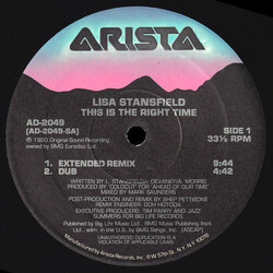 Lisa Stansfield This Is The Right Time USED VINYL 12INCH 33 S RPM