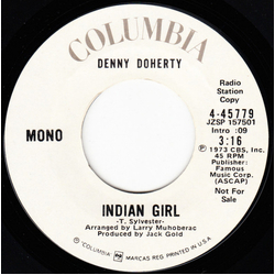 Denny Doherty Indian Girl Vinyl 7" USED