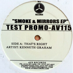 Kenneth Graham Smoke & Mirrors EP USED VINYL 12INCH TEST PRESSING 33 S RPM