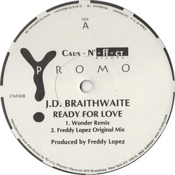 J.D. Braithwaite Ready For Love USED VINYL 12INCH PROMO