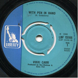 Vikki Carr With Pen In Hand USED VINYL 7INCH 45 RPM SINGLE
