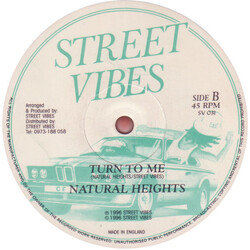 Patrick Rose / Natural Heights What's Your Name / Turn To Me Vinyl 12" USED