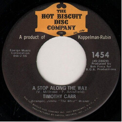 Timothy Carr A Stop Along The Way / Lets Start All Over Again USED VINYL 7INCH 45 RPM SINGLE