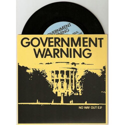 Government Warning No Way Out E.P. USED VINYL 7INCH 33 S RPM EP REPRESS