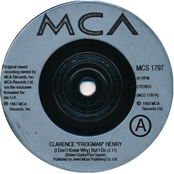 Clarence "Frogman" Henry (I Don't Know Why) But I Do USED VINYL 7INCH 45 RPM SINGLE