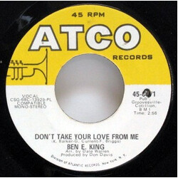 Ben E. King Don't Take Your Love From Me USED VINYL 7INCH SINGLE 45 RPM