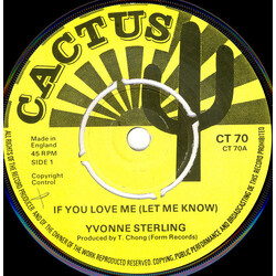 Yvonne Sterling If You Love Me (Let Me Know) / Version USED VINYL 7INCH 45 RPM
