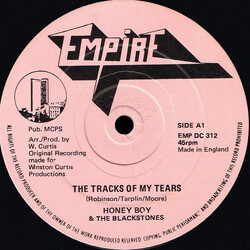 Honey Boy / The Blackstones The Tracks Of My Tears USED VINYL 12INCH 45 RPM