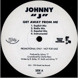 Johnny J Get Away From Me USED VINYL 12INCH PROMO 33 S RPM