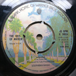 The Ides Of March Vehicle / Lead Me Home, Gently USED VINYL 7INCH 45 RPM REISSUE