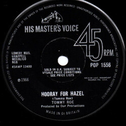 Tommy Roe Hooray For Hazel / Need Your Love USED VINYL 7INCH 45 RPM SINGLE