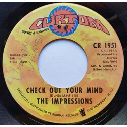 The Impressions Check Out Your Mind / Can't You See USED VINYL 7INCH 45 RPM SINGLE