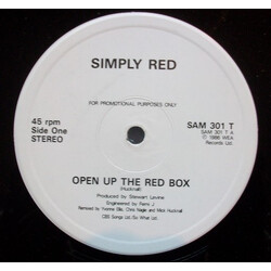 Simply Red Open Up The Red Box USED VINYL 12INCH 45 RPM SINGLE SIDED PROMO