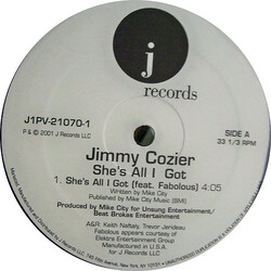 Jimmy Cozier She's All I Got USED VINYL 12INCH 33 S RPM PROMO